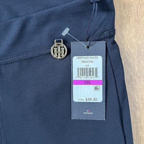 NEW Tommy Hilfiger Slim Stretch Navy Heritage Pants Sz XXL - Picture 2 of 10
